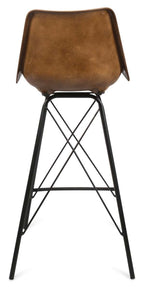 Capri Leather Bar Stoolwith Iron Legs-abc