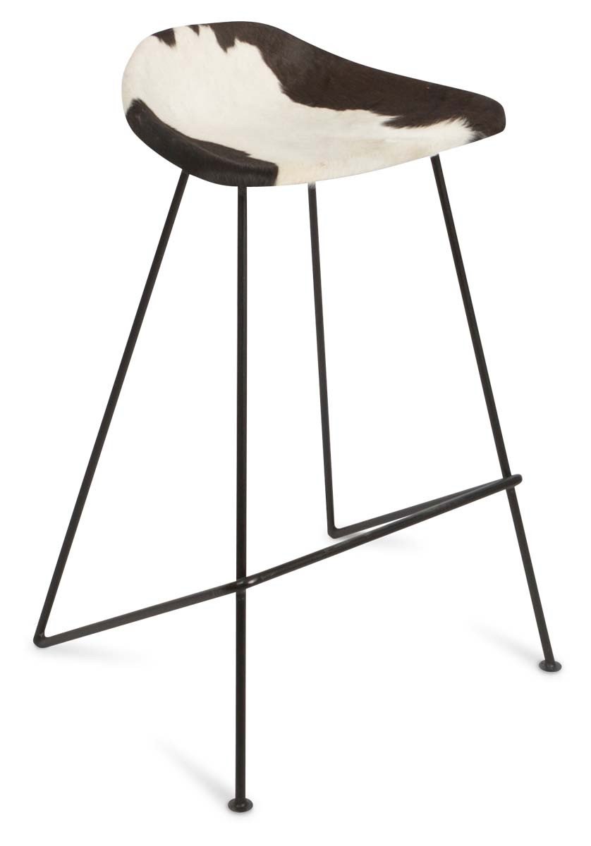 Archie Cowhide Bar Stool-abc
