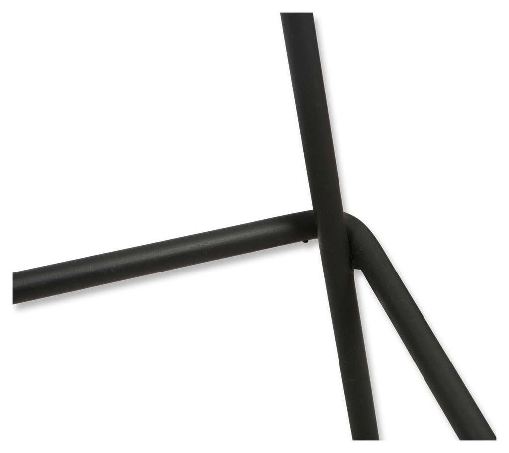 Archie Leather 75cm Bar Stool with Iron Legs-abc