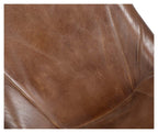 Manor Occasional Leather Chair with Iron Legs-abc