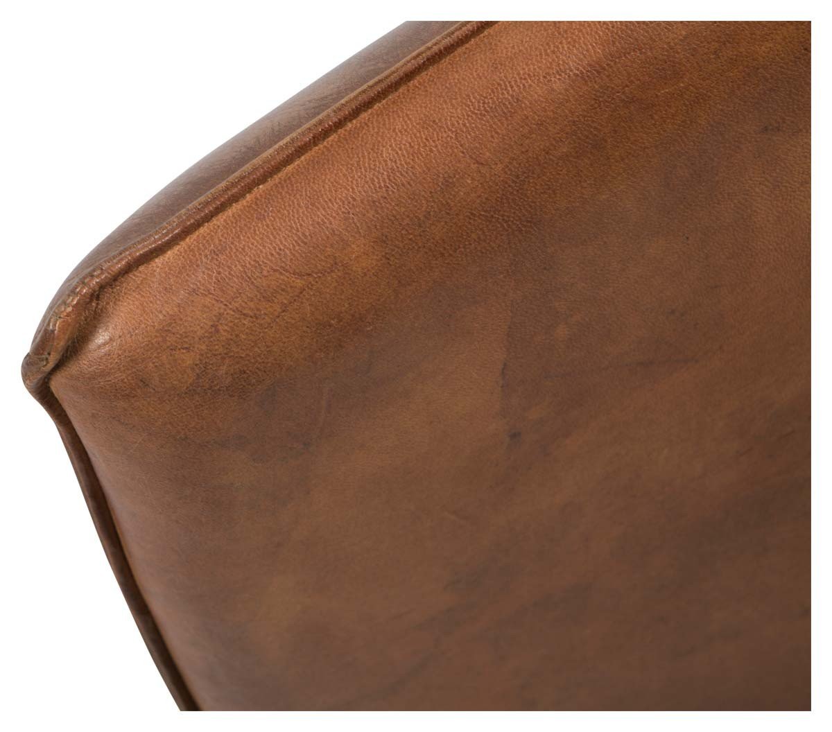 Manor Occasional Leather Chair with Iron Legs-abc