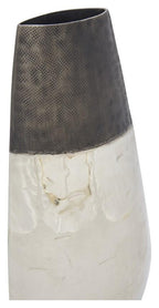 Aluminium Welding Tall Tapering Vase Medium - Graphite/Silver-abc
