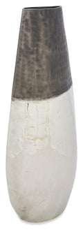 Aluminium Welding Tall Tapering Vase Large - Graphite/Silver-abc