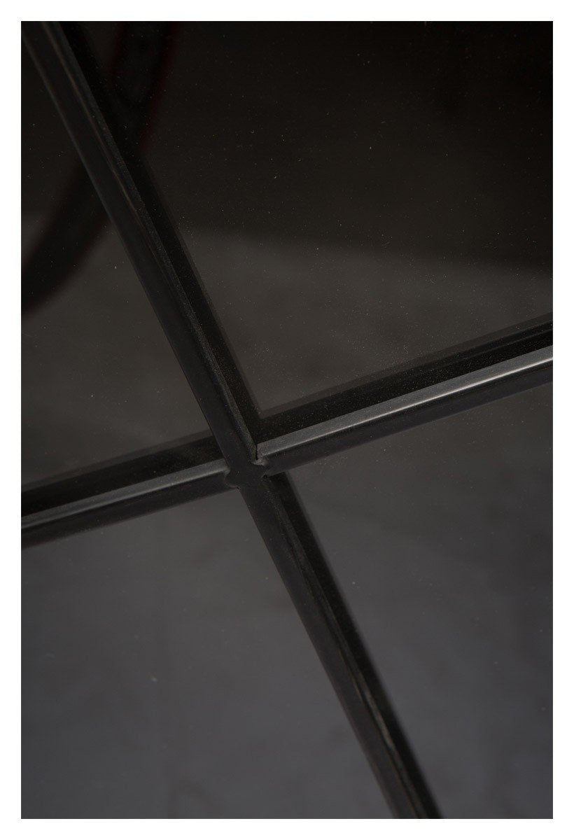 Metal Bedside Table with Single Drawer and 1 Glass Door and Metal Internal Shelf-abc