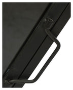Metal Bedside Table with Single Drawer and 1 Glass Door and Metal Internal Shelf-abc