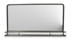 Horizontal Rectangular Metal Mirror with Shelf-abc