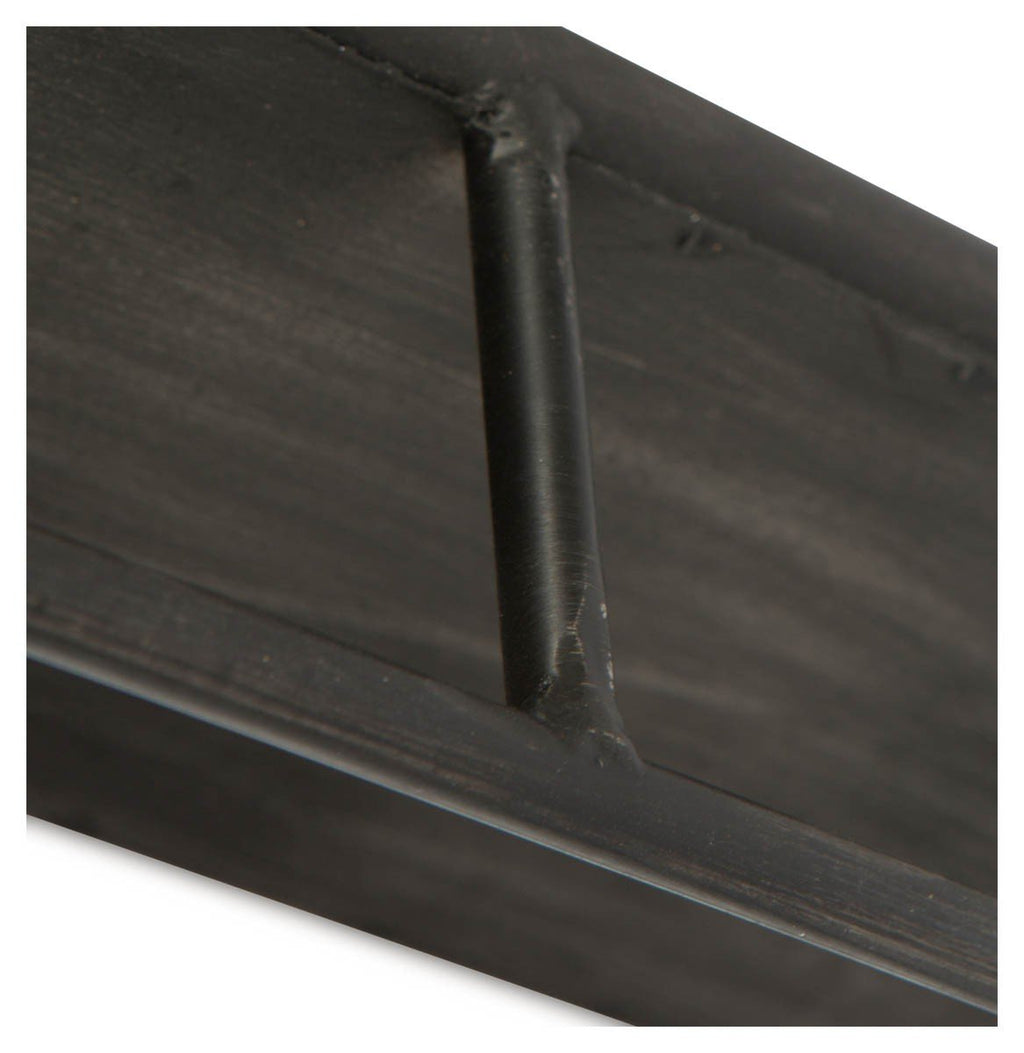 Vertical Rectangular Metal Mirror with Shelf-abc