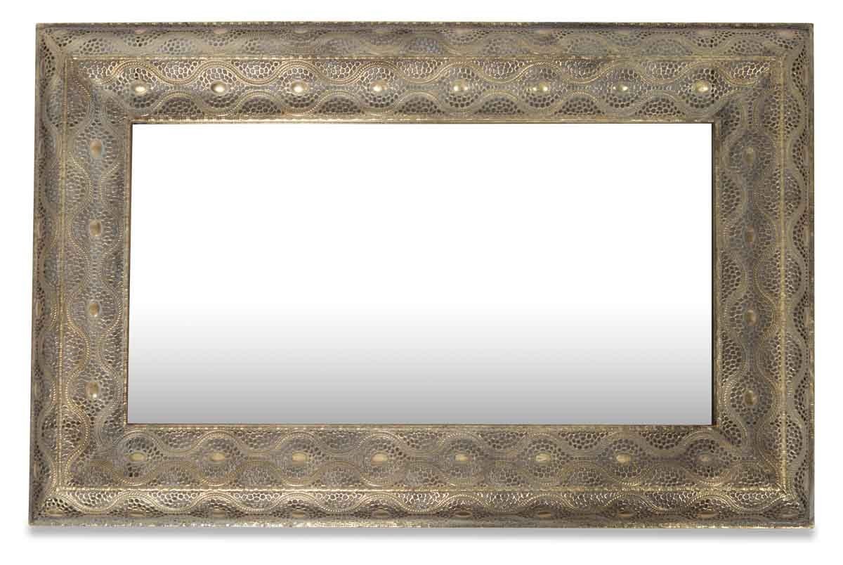Filigree Metal Recangular Wall Mirror-abc