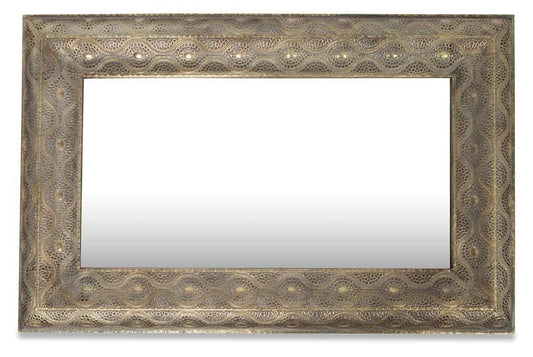 Filigree Metal Recangular Wall Mirror-abc