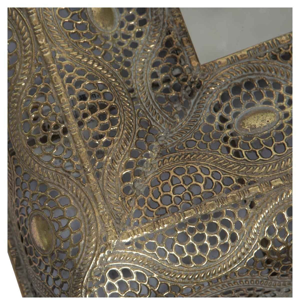 Filigree Metal Recangular Wall Mirror-abc