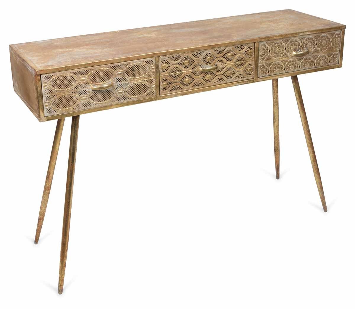 Filigree Metal Console Knock Down-abc