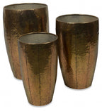 Set of 3 Metal Planter Pots-abc