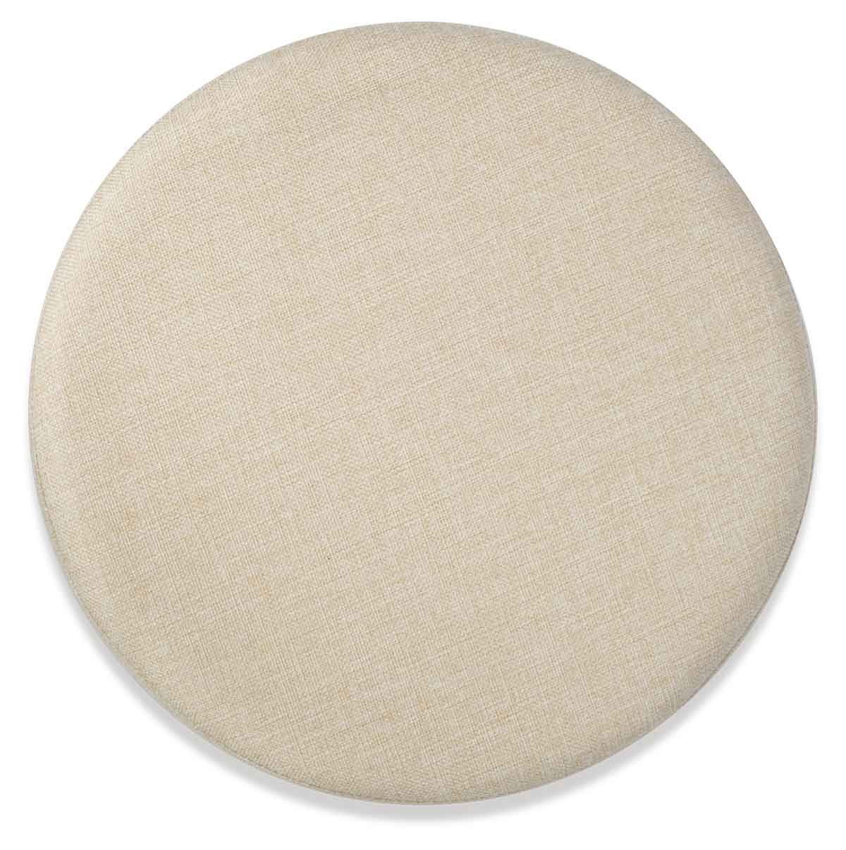 Filigree Round Metal Stool with Cushion-abc