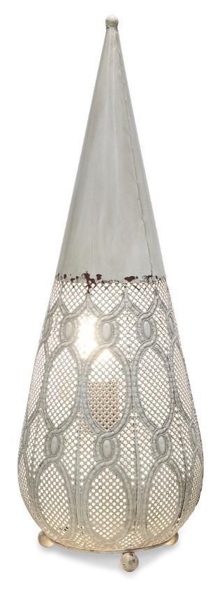 Filigree Metal Floor Lamp Large - Antique White-abc