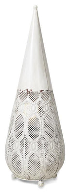 Filigree Metal Floor Lamp Large - Antique White-abc