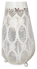 Filigree Metal Floor Lamp Large - Antique White-abc
