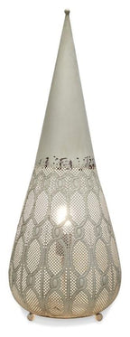 Filigree Metal Floor Lamp Small - Antique White-abc