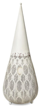 Filigree Metal Floor Lamp Small - Antique White-abc