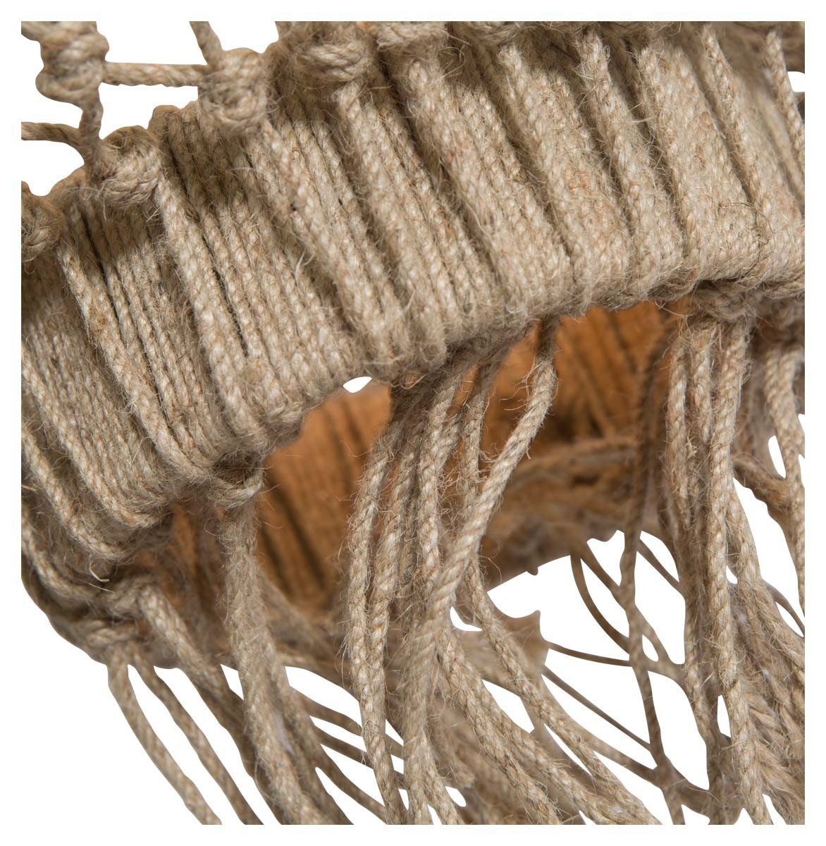 Large Three Tier Jute and Iron Chandelier-abc