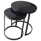 Glory Side Table Set Black Marble-abc