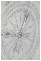 Fleur Classic Metal Clock 80cm - Antique Ivory-abc