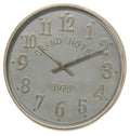 Wooden Paris Wall Clock 72cm - Antique Light Grey/Gold-abc