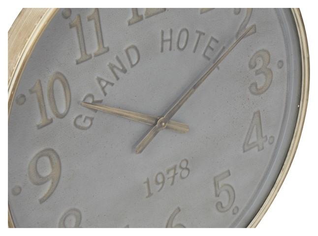 Wooden Paris Wall Clock 72cm - Antique Light Grey/Gold-abc