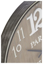 Wooden Paris Wall Clock 60cm - Antique Brown - 60x6x60cm-abc
