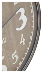 Wooden Paris Wall Clock 60cm - Antique Brown - 60x6x60cm-abc