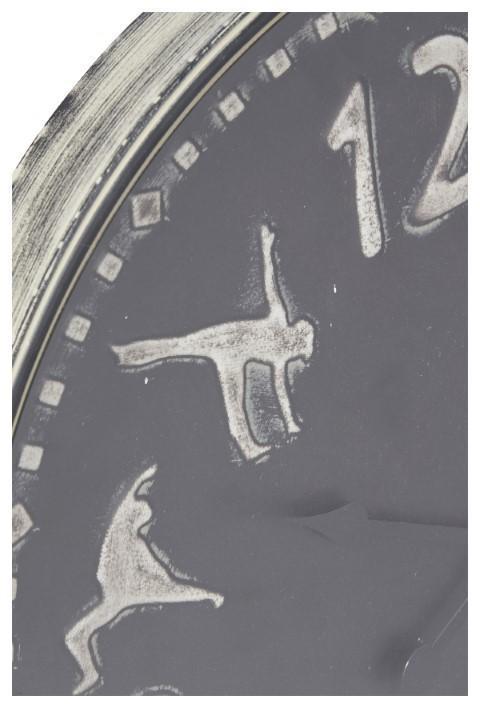 Yoga Central Metal Wall Clock 72cm - Antique Dark Grey-abc
