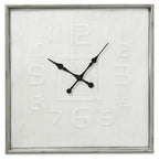 Square Contemporary Metal Wall Clock 80cm - Antique ICream-abc