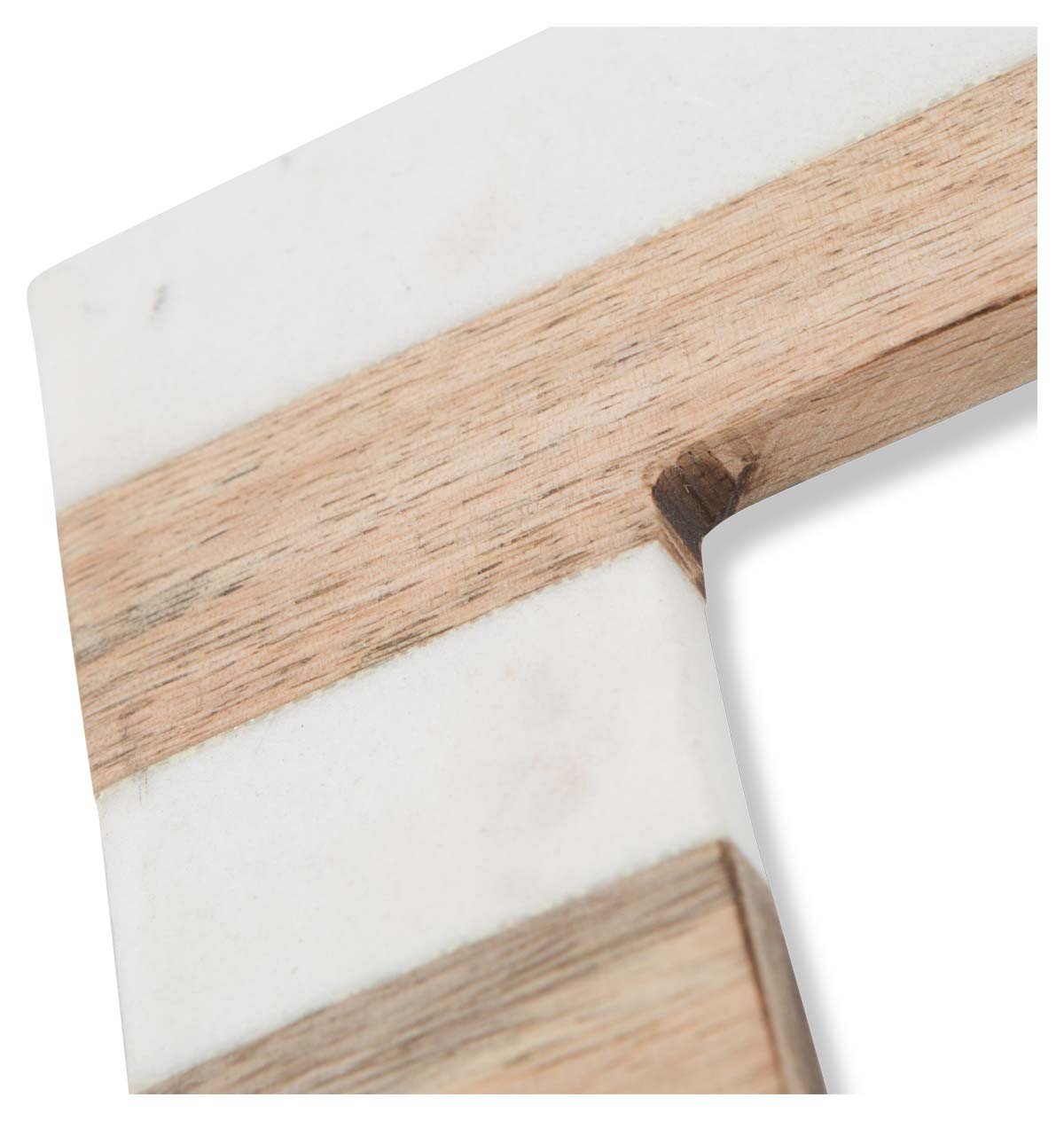 Striped Wood and Marble Picture Frame-abc