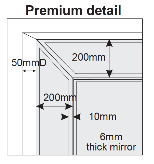 PREMIUM Mirror - 2000mm-abc