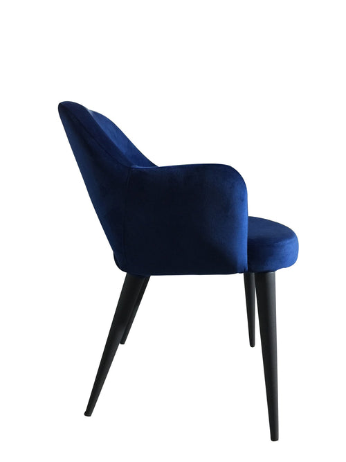 Terrazo Dining Chair Navy Velvet (Set of Two)-abc
