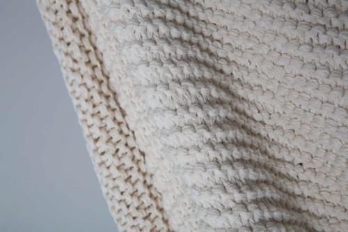 Bolton Handknitted Cotton Throw with Tassels-abc