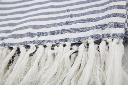 Adana Cotton Turkish Towel with Stripe Detail-abc
