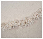 Kitson Round Hand Woven Stone Wash Cotton Stool with Wooden Legs-abc