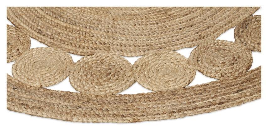 Round Bondi Circle Jute Rug 150cm - Natural-abc