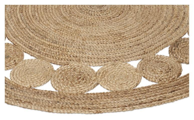 Round Bondi Circle Jute Rug 150cm - Natural-abc