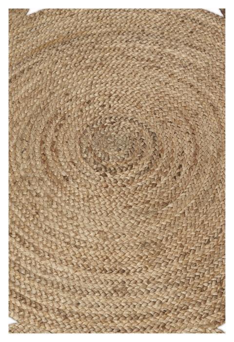 Round Bondi Circle Jute Rug 150cm - Natural-abc