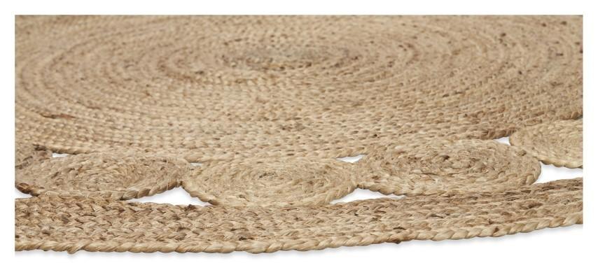 Round Bondi Circle Jute Rug 150cm - Natural-abc