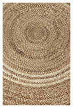 Round Inner Ring Jute Rug 150cm - Natural-abc