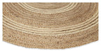 Round Inner Ring Jute Rug 200cm - Natural-abc