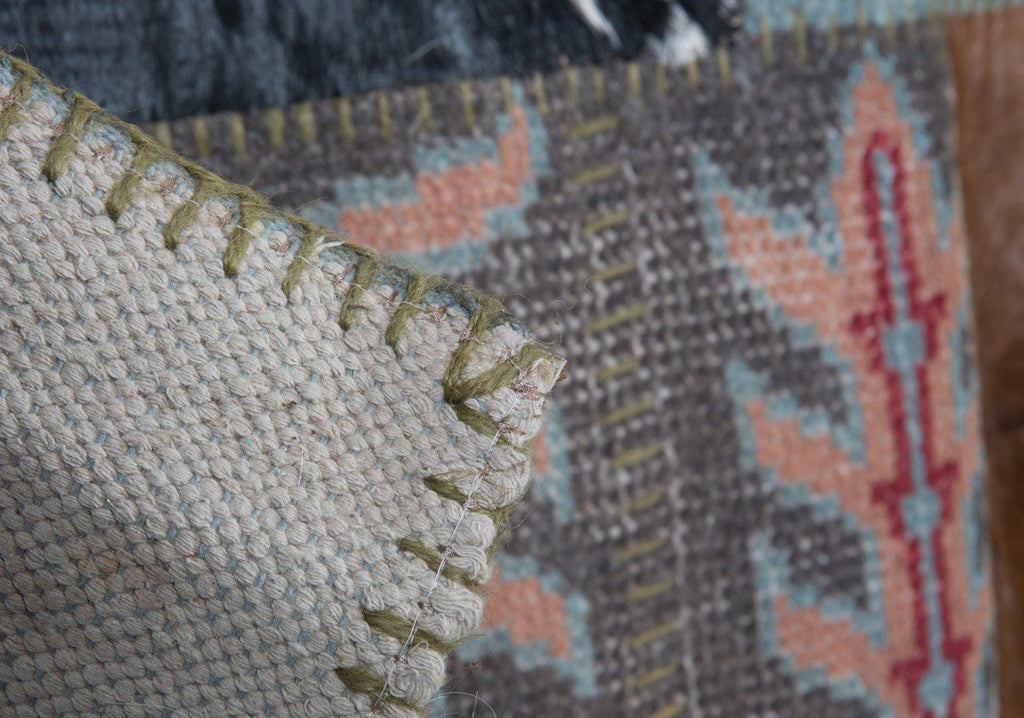 Rug Aramis Handmade Patch Wool and Hair on Hide-abc