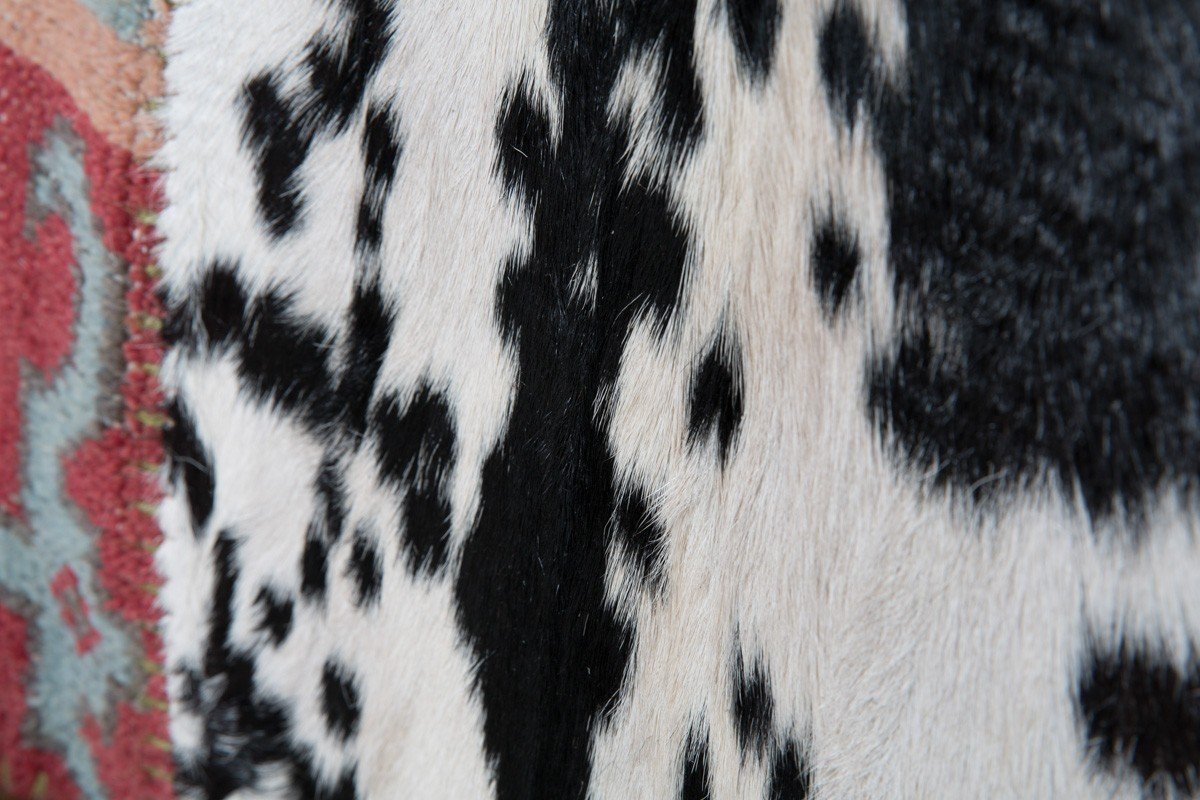 Rug Aramis Handmade Patch Wool and Hair on Hide-abc