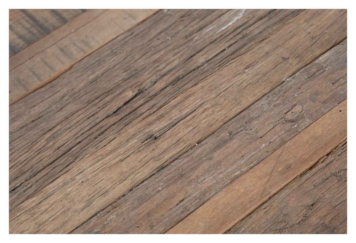 Vintage Distressed Wood and Iron One Drawer Bedside Table-abc