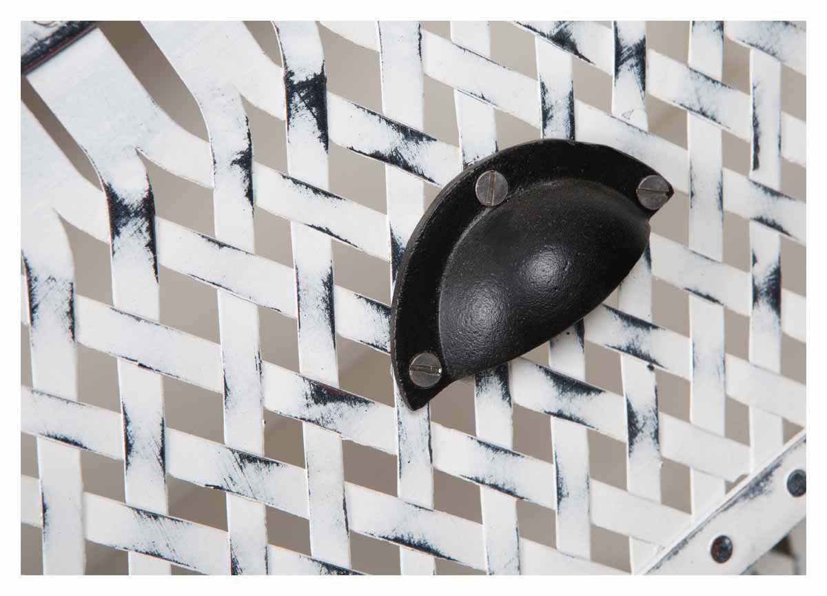 Vintage Distressed Wood and Iron Six Drawer Dresser-abc