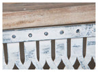 Vintage Distressed Wood and Iron Six Drawer Dresser-abc