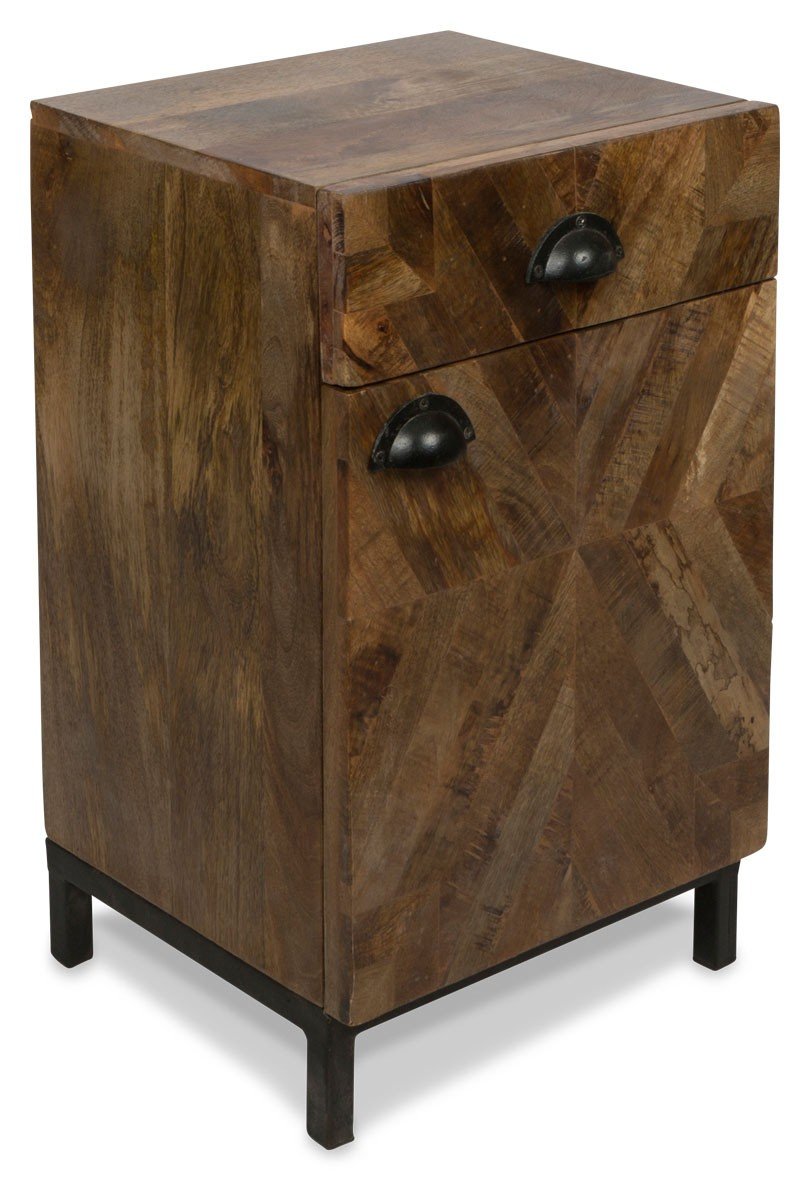 Ajara Wood Bedside with Draw-abc