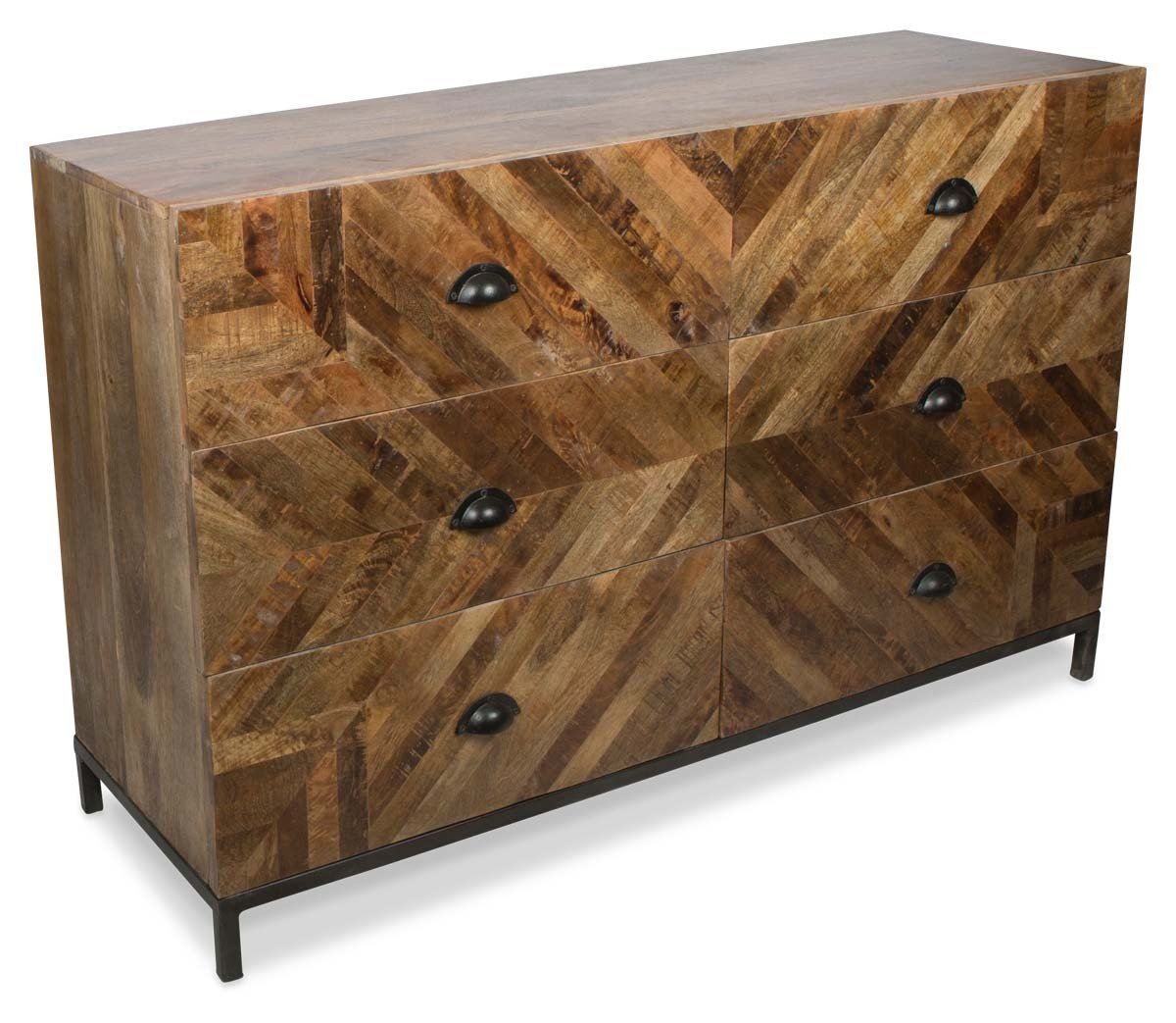 Ajara Six Draw Wood Dresser-abc